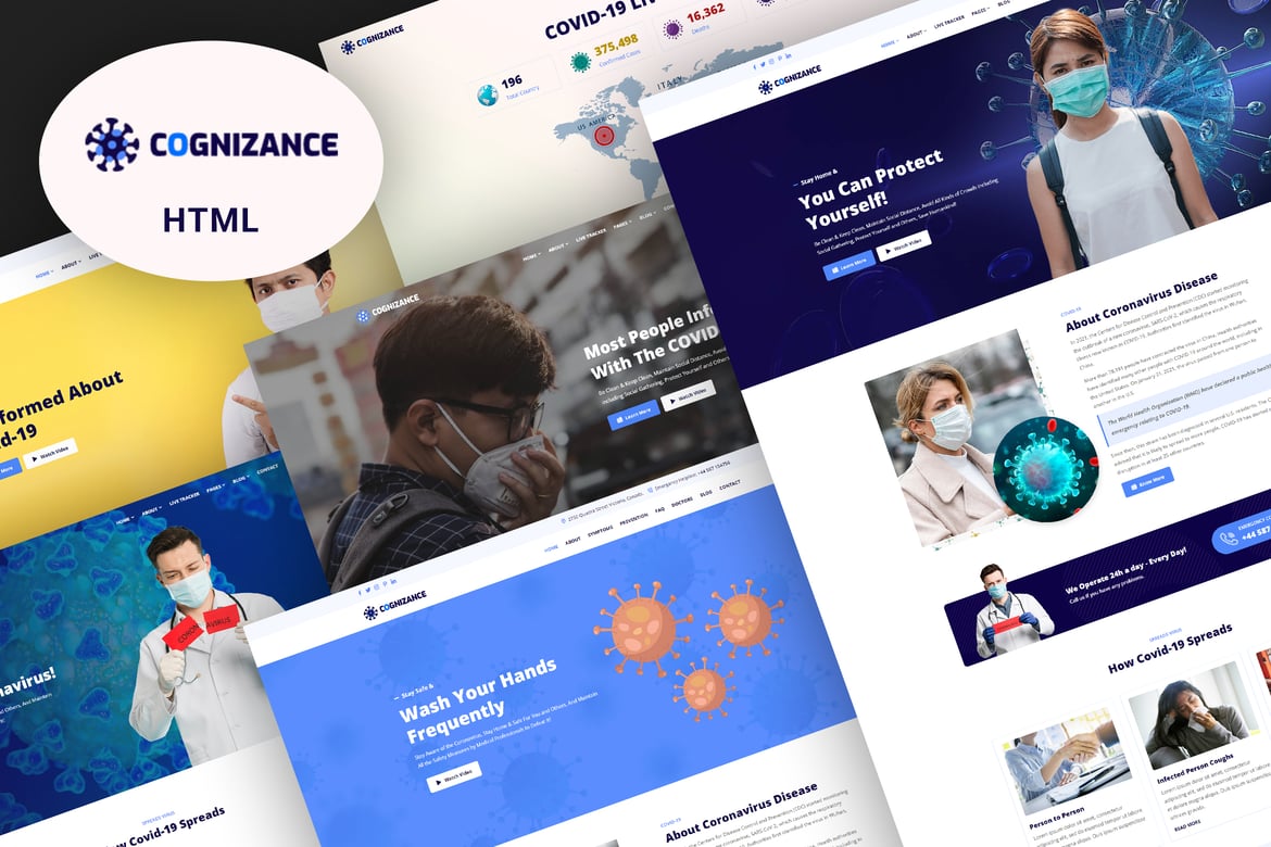 Cognizance - Template Website Kesehatan & Kesadaran COVID-19 yang Responsif