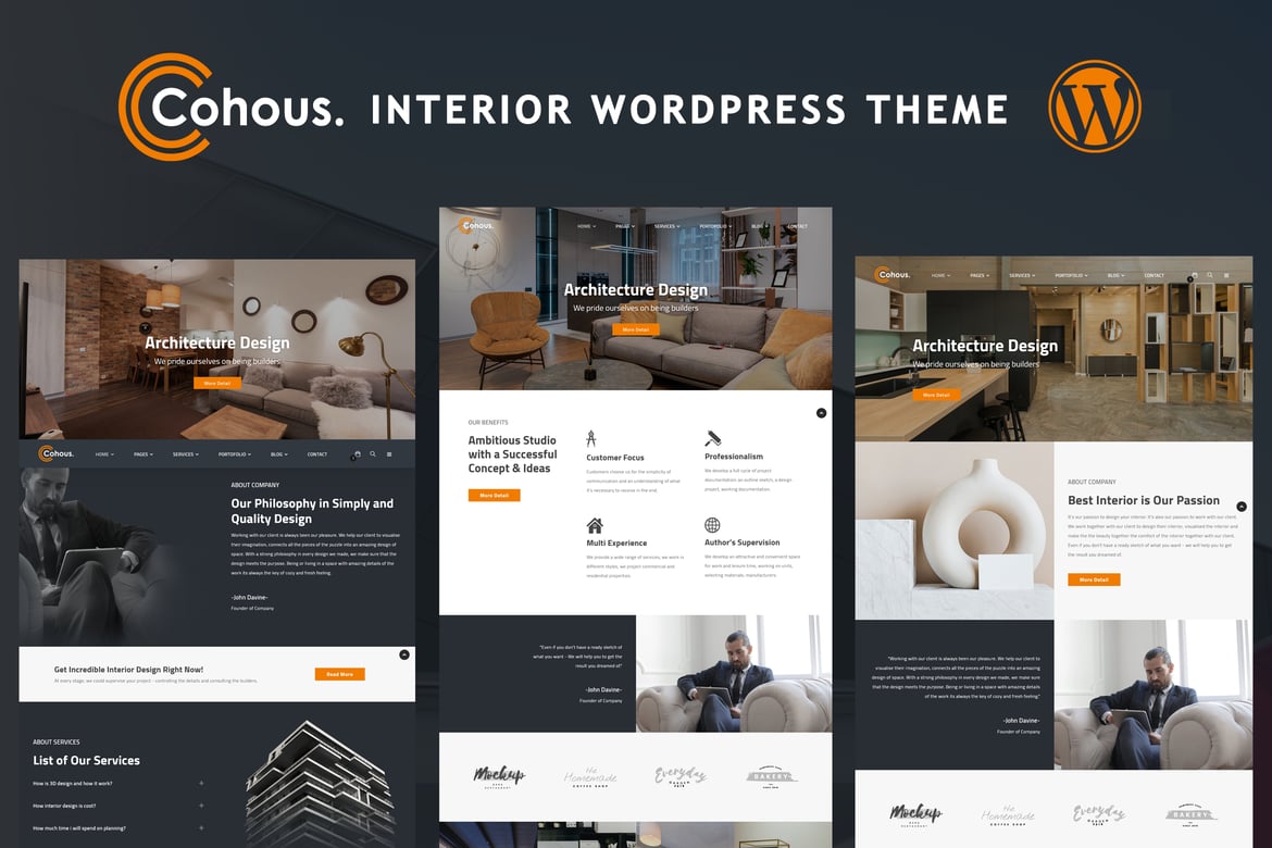 Cohous - Tema WordPress Interior yang Modern dan Responsif