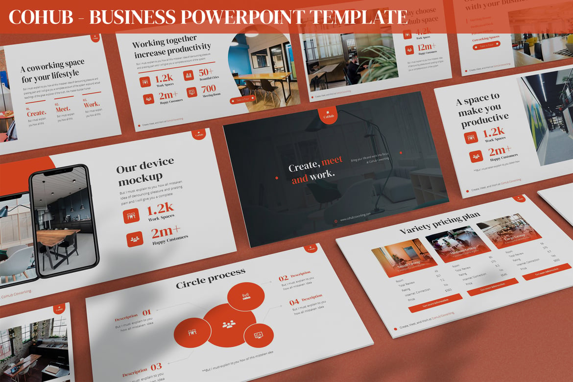 Cohub - Template PowerPoint Bisnis Modern dan Dinamis