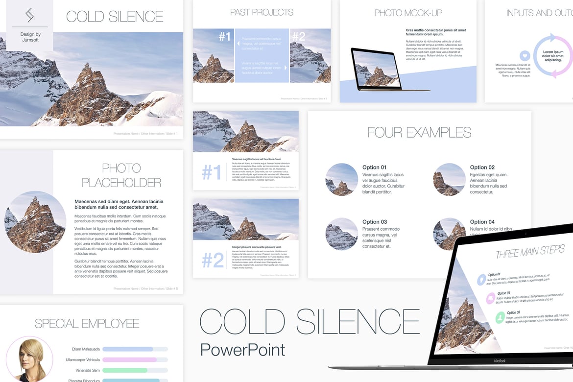 Template PowerPoint Dingin yang Elegan dan Profesional