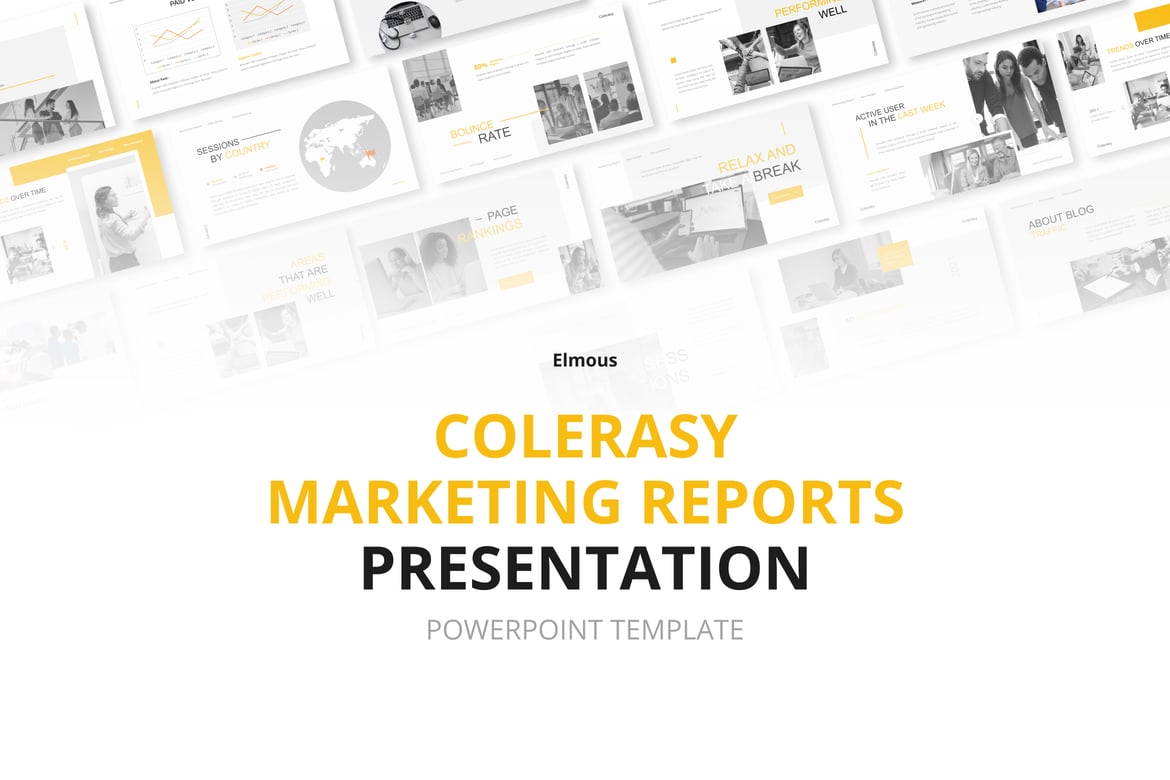 Template Presentasi PowerPoint Laporan Pemasaran Colerasy yang Modern dan Profesional