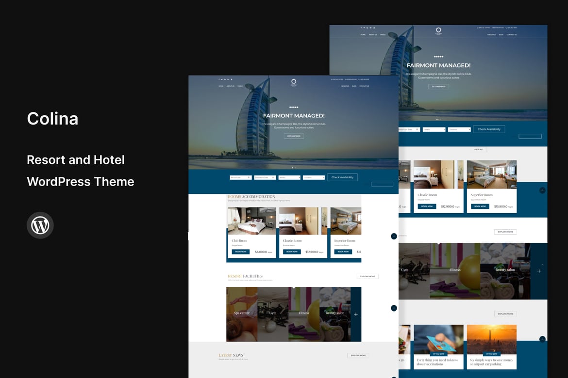 Colina: Tema WordPress untuk Resort dan Hotel yang Menarik