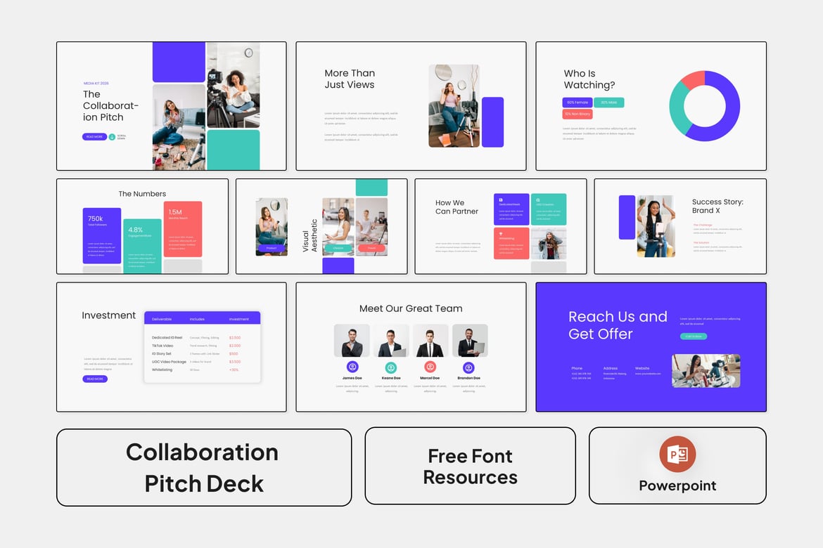 Template Presentasi Pitch Kolaborasi untuk Kemitraan Sukses