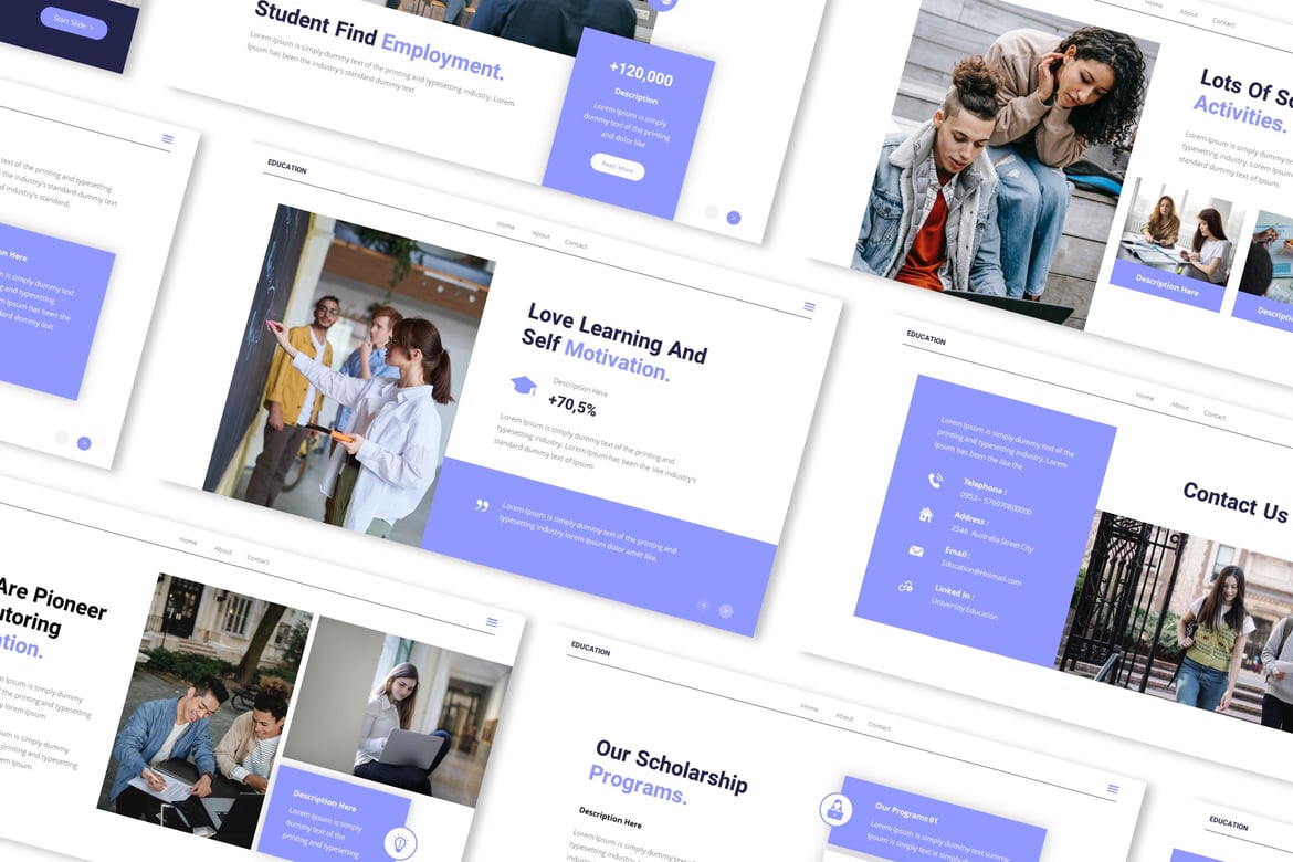 Template Presentasi Powerpoint Kolase untuk Bisnis Anda
