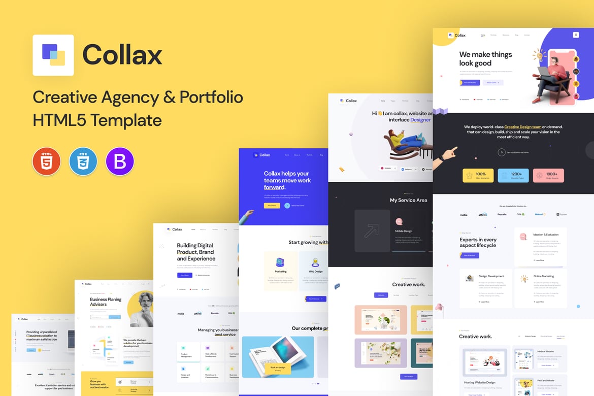 Collax - Template Website Kreatif untuk Agensi dan Portofolio