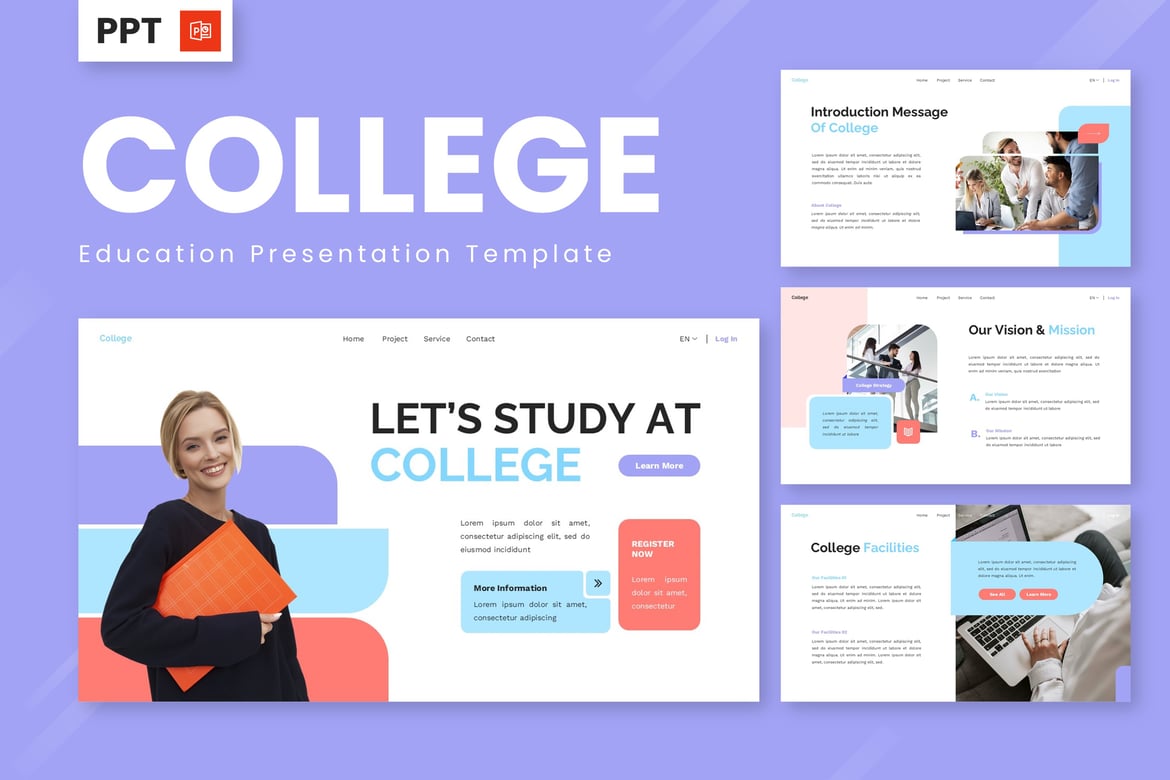 Template Powerpoint Pendidikan untuk Kampus dan Universitas