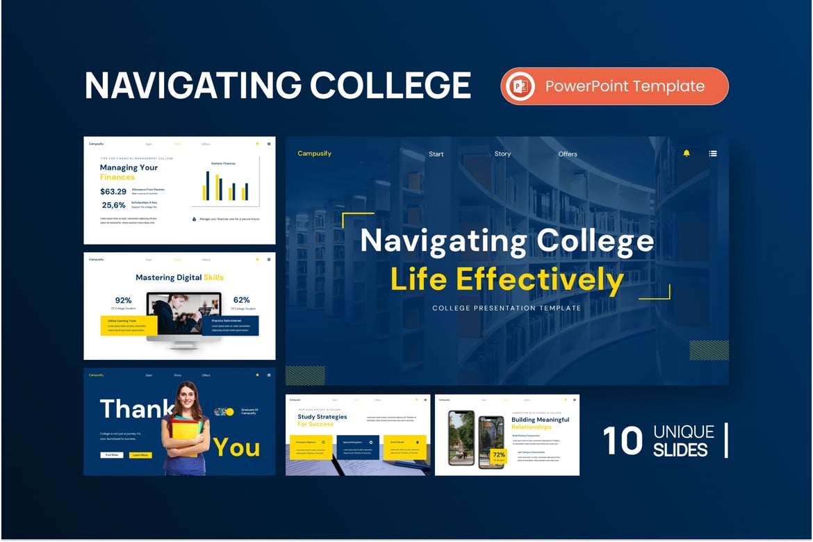 Template PowerPoint Presentasi Kuliah yang Menawan