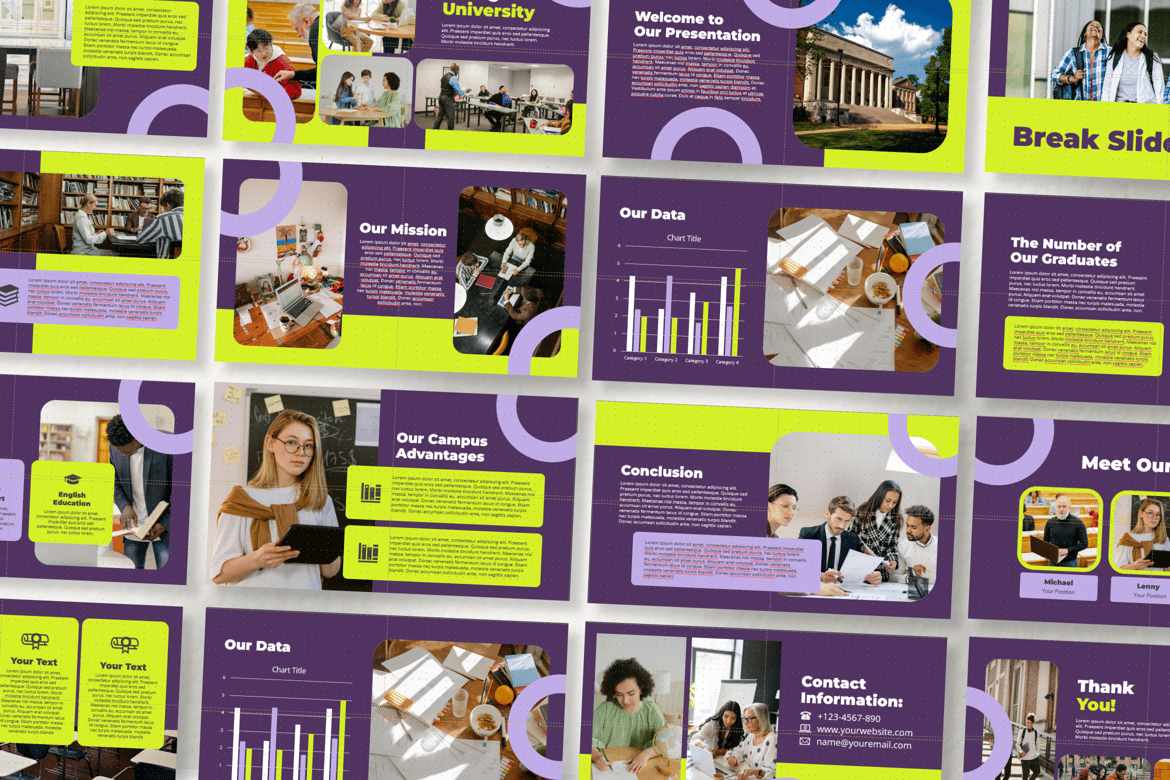 Template PowerPoint Universitas yang Modern dan Profesional