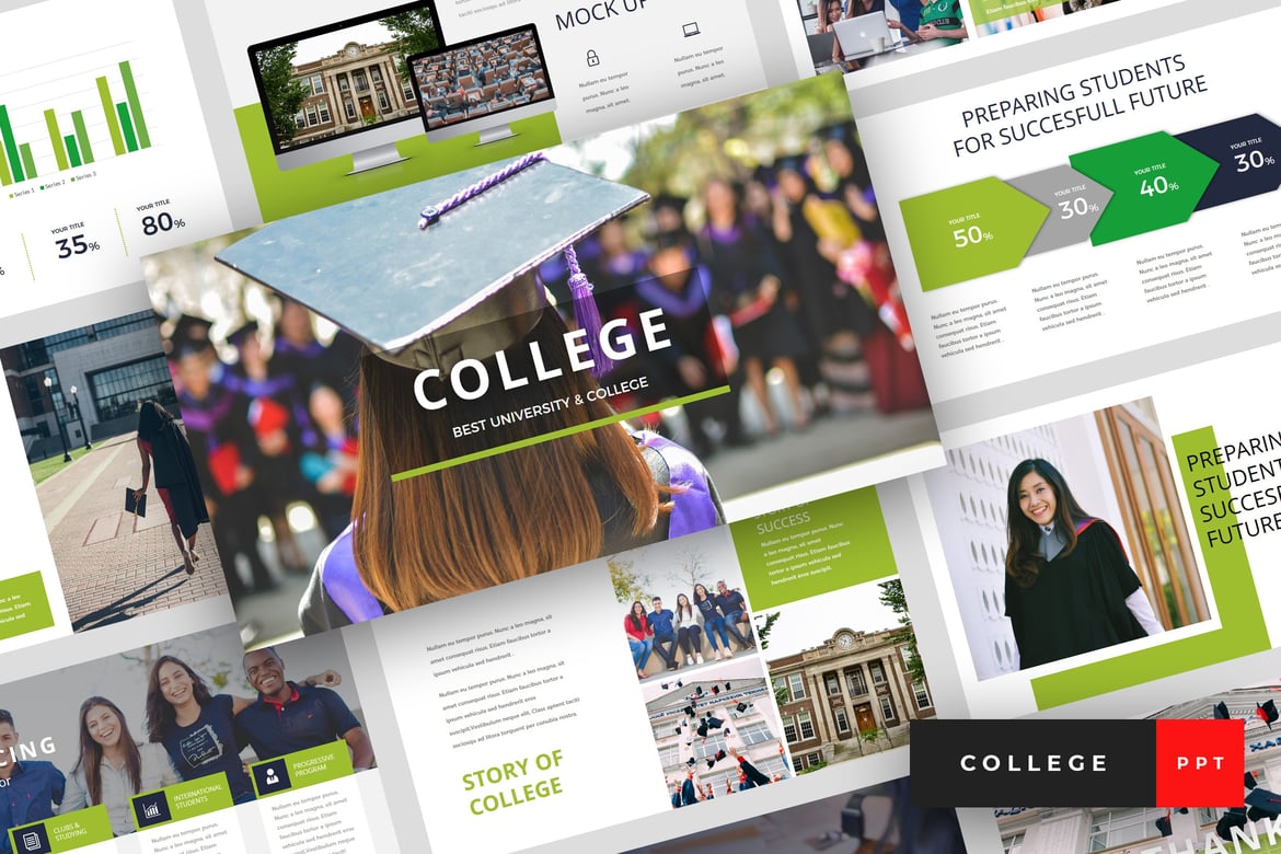 Template PowerPoint Universitas dan Sekolah yang Menarik