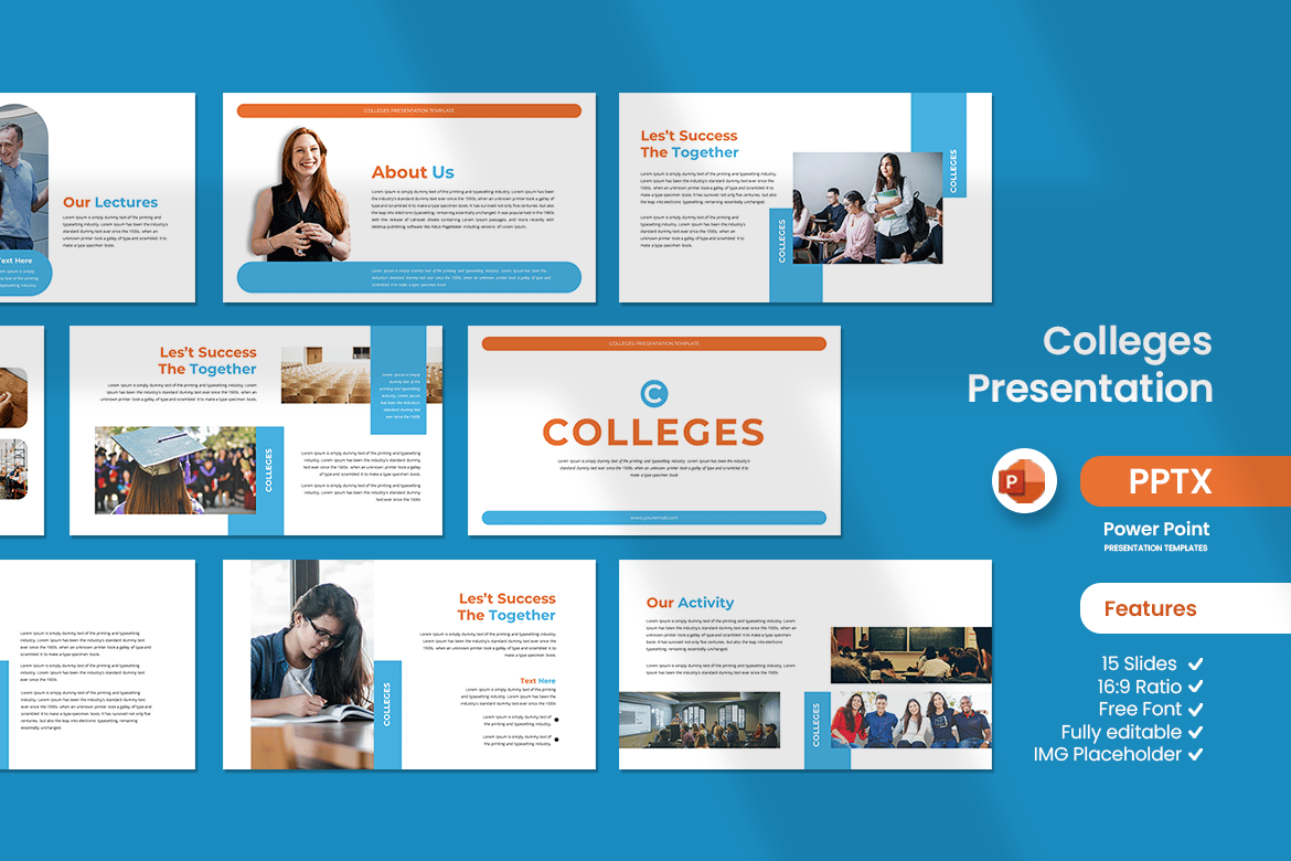 Template PowerPoint untuk Presentasi Kolese yang Menarik
