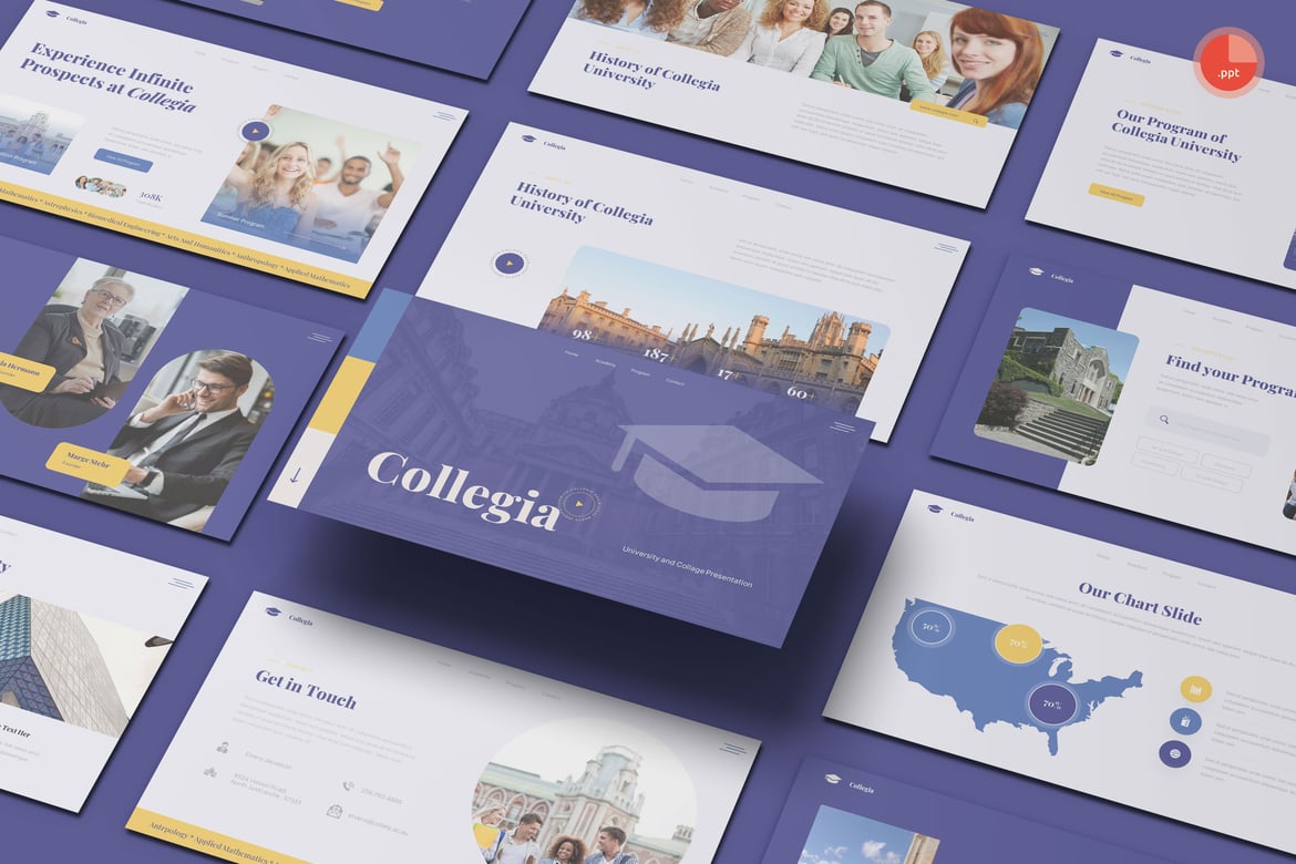 Template Presentasi PowerPoint Collegia untuk Universitas dan Sekolah Tinggi