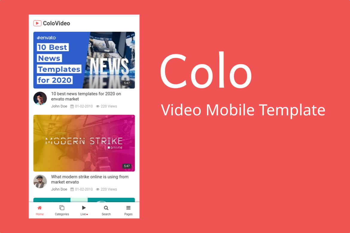 Template Mobile Video Colo: Solusi Ideal untuk Konten Video Anda