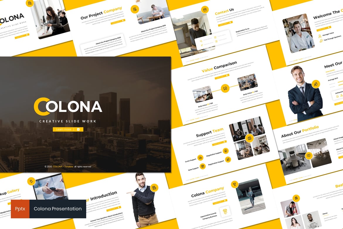 Template PowerPoint Colona - Solusi Presentasi Kreatif untuk Bisnis Anda