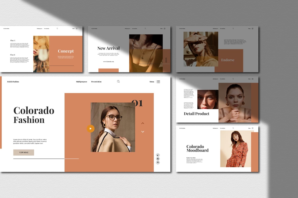 Template PowerPoint Colorado yang Menarik dan Profesional