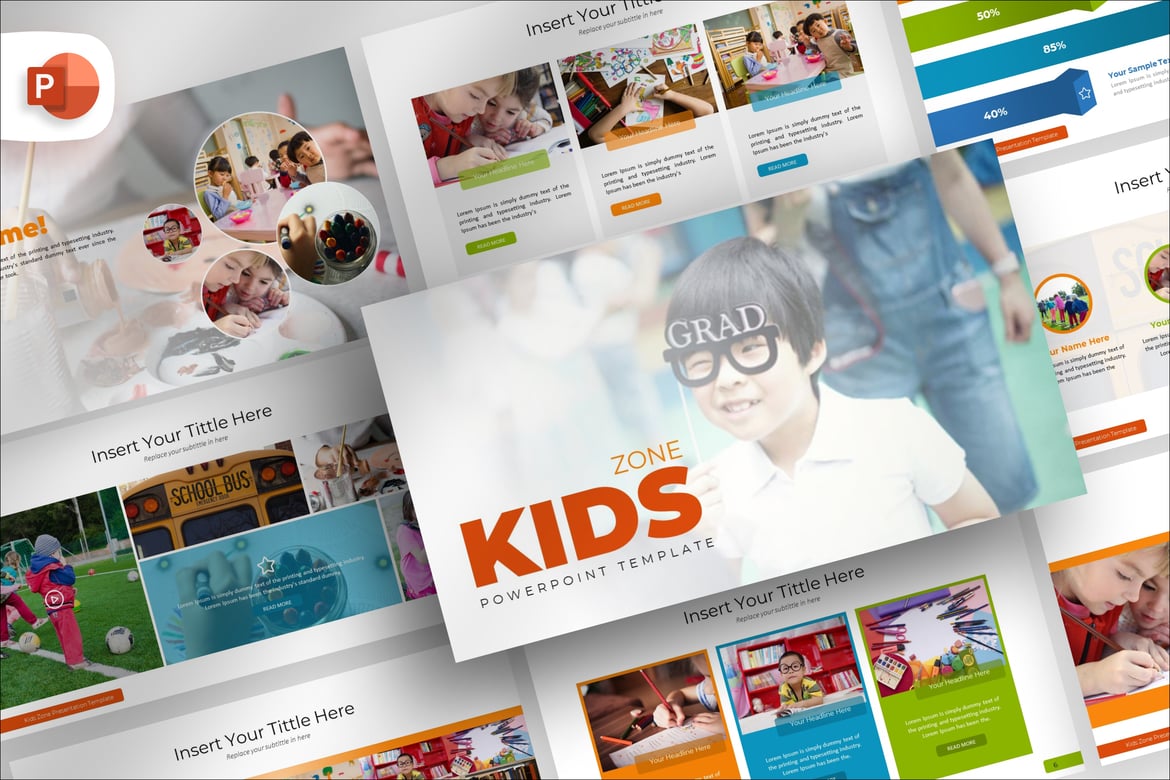 Template Presentasi PowerPoint Anak yang Ceria dan Menarik
