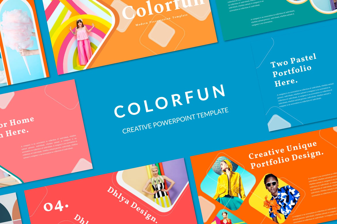 Template Presentasi PowerPoint Colorfun - Kreatif dan Modern