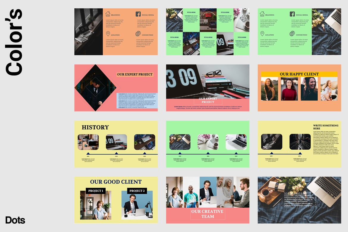 Template PowerPoint Color's - Presentasi Minimalis yang Menarik