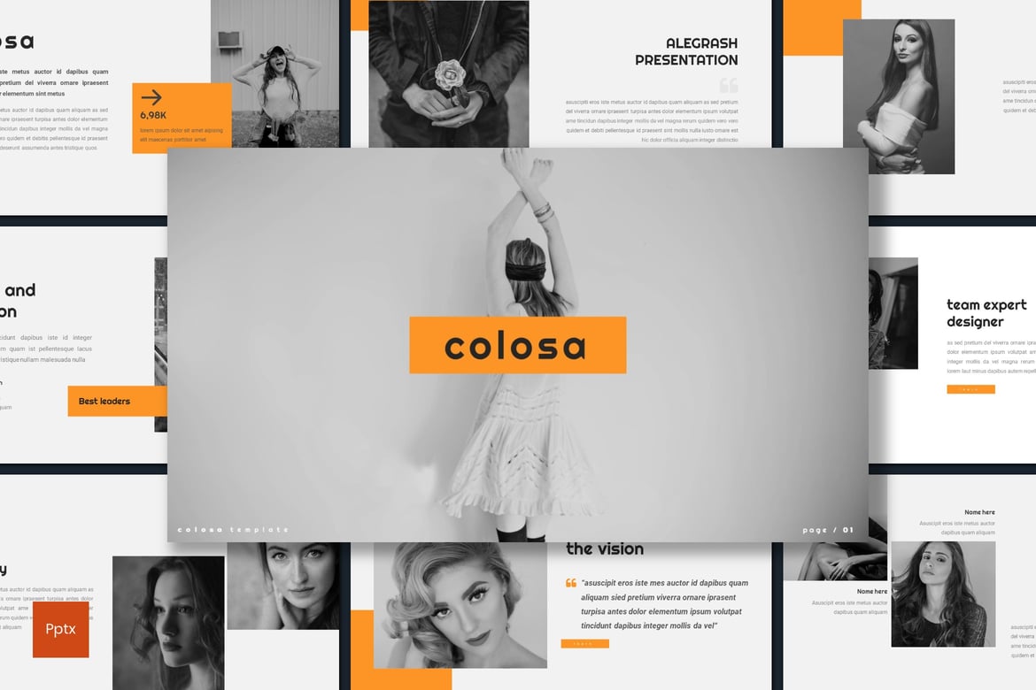 Template Presentasi PowerPoint Colosa - Desain Minimalis dan Kreatif