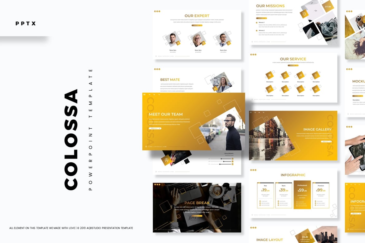 Colossa - Template PowerPoint Serbaguna yang Menarik