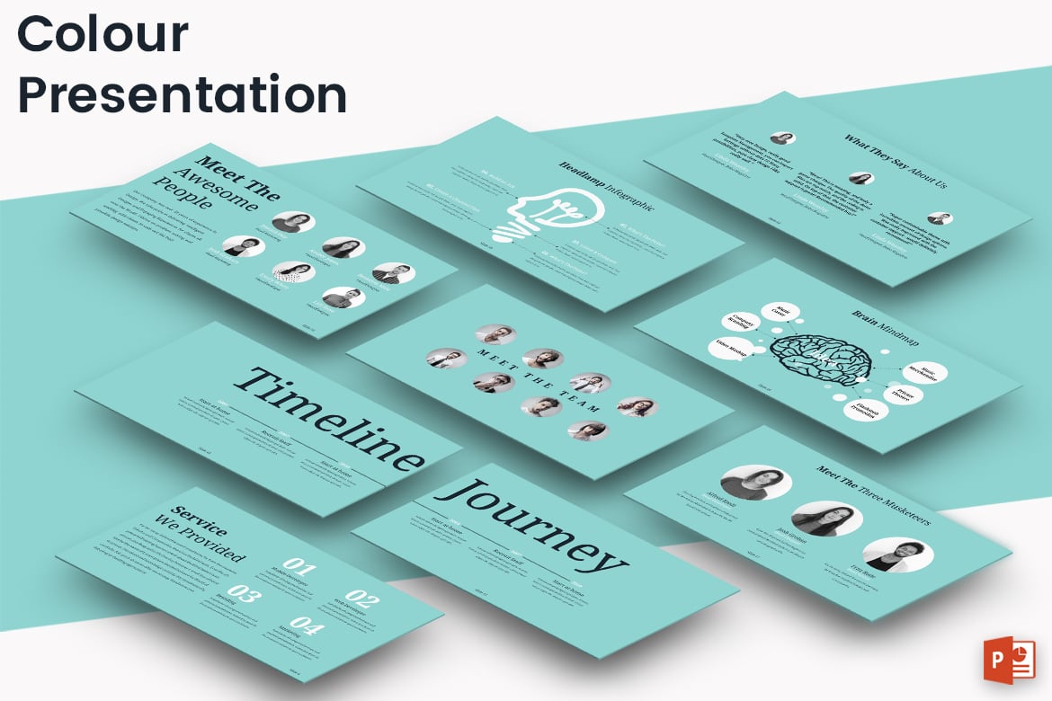 Template Presentasi PowerPoint COLOUR yang Kreatif dan Modern