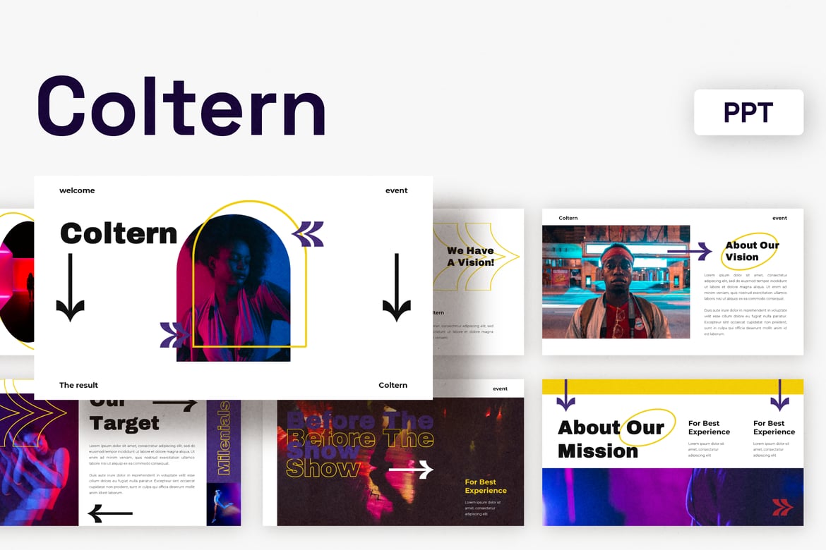 Template Powerpoint Coltern - Desain Menarik untuk Presentasi Anda