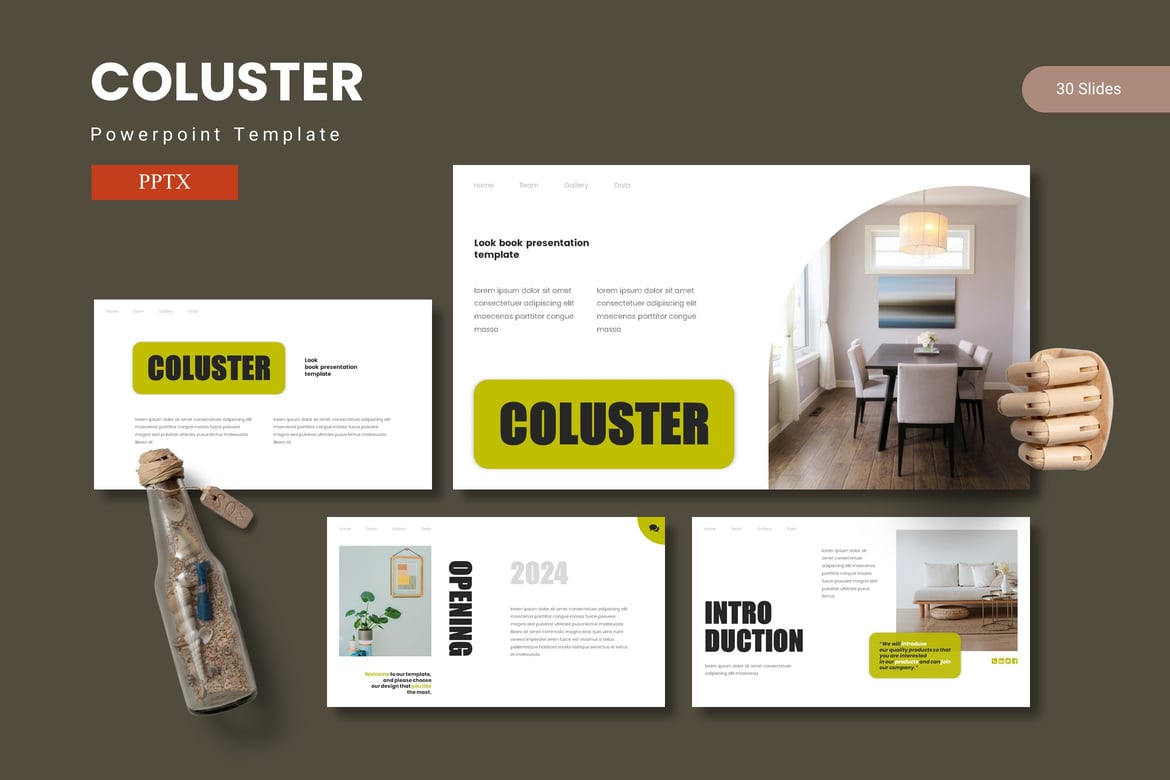 Coluster - Template Presentasi PowerPoint yang Menawan