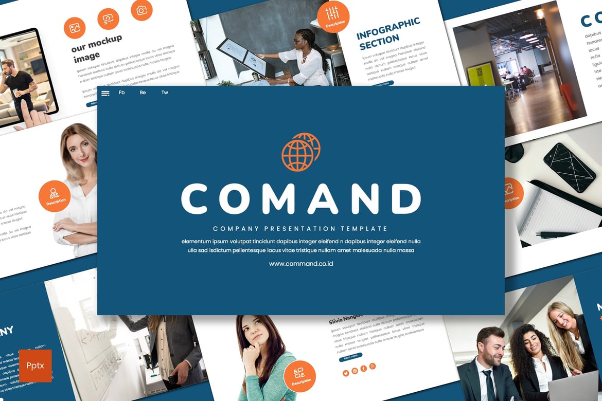 Template PowerPoint Comand - Solusi Presentasi Kreatif untuk Bisnis Anda