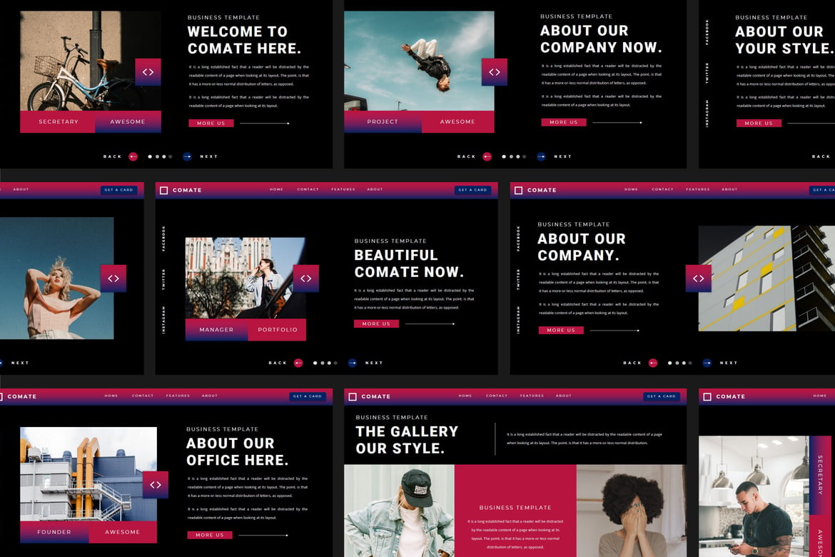 Template PowerPoint COMATE: Desain Profesional untuk Presentasi Anda