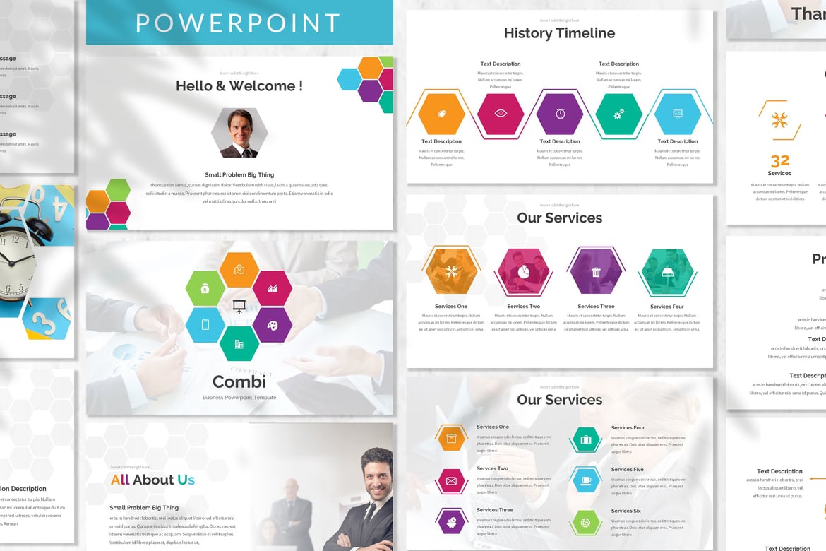 Template Powerpoint Bisnis Combi: Modern dan Profesional