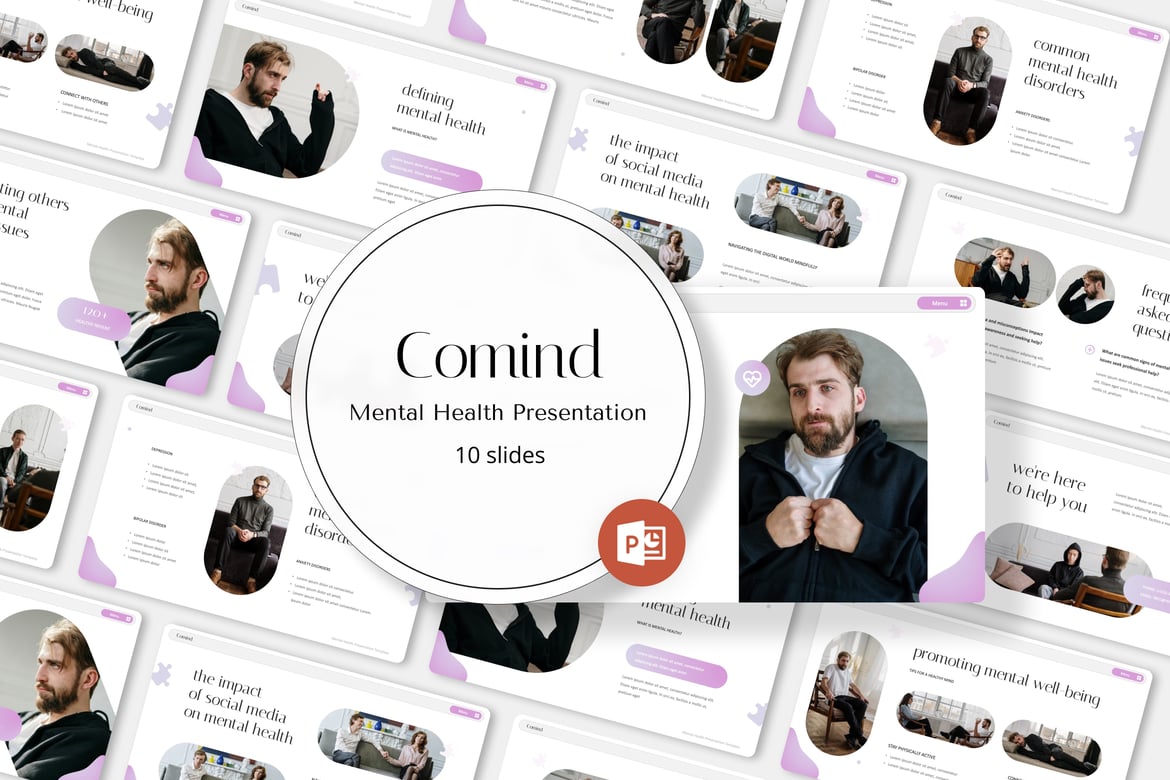 Template PowerPoint Kesehatan Mental - Comind