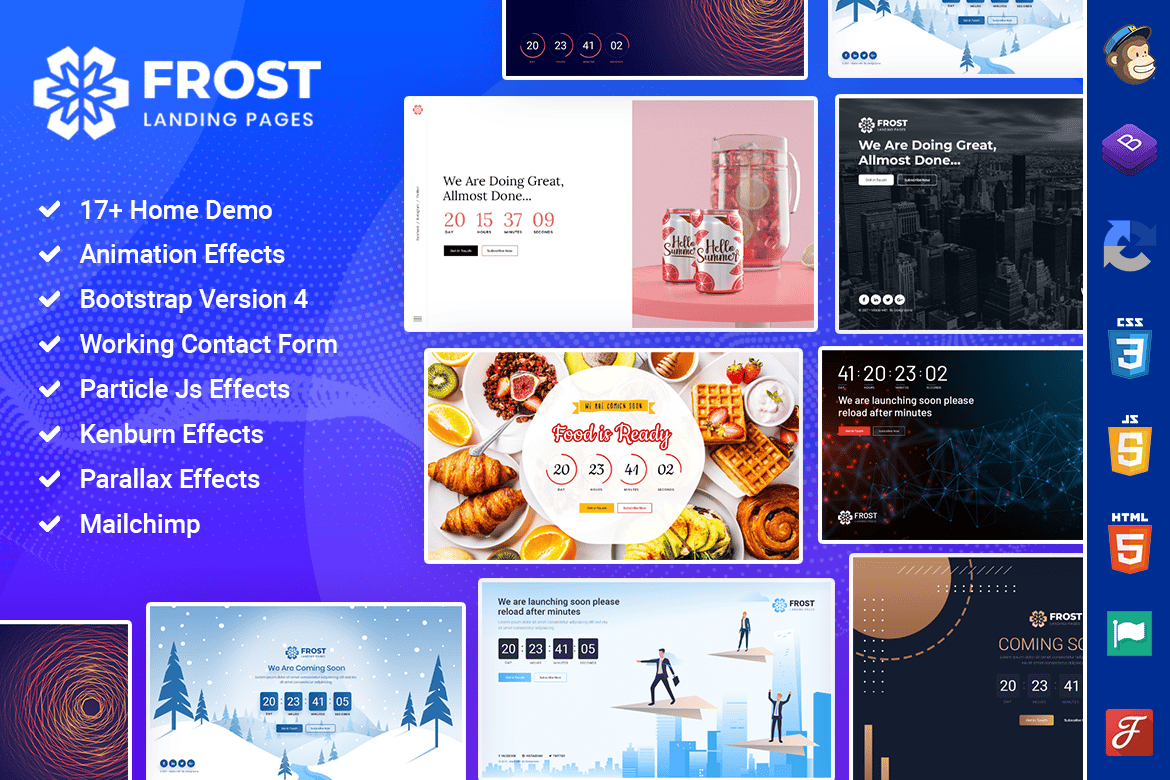 Template Website 'Frost': Halaman 'Coming Soon' yang Menarik dan Modern
