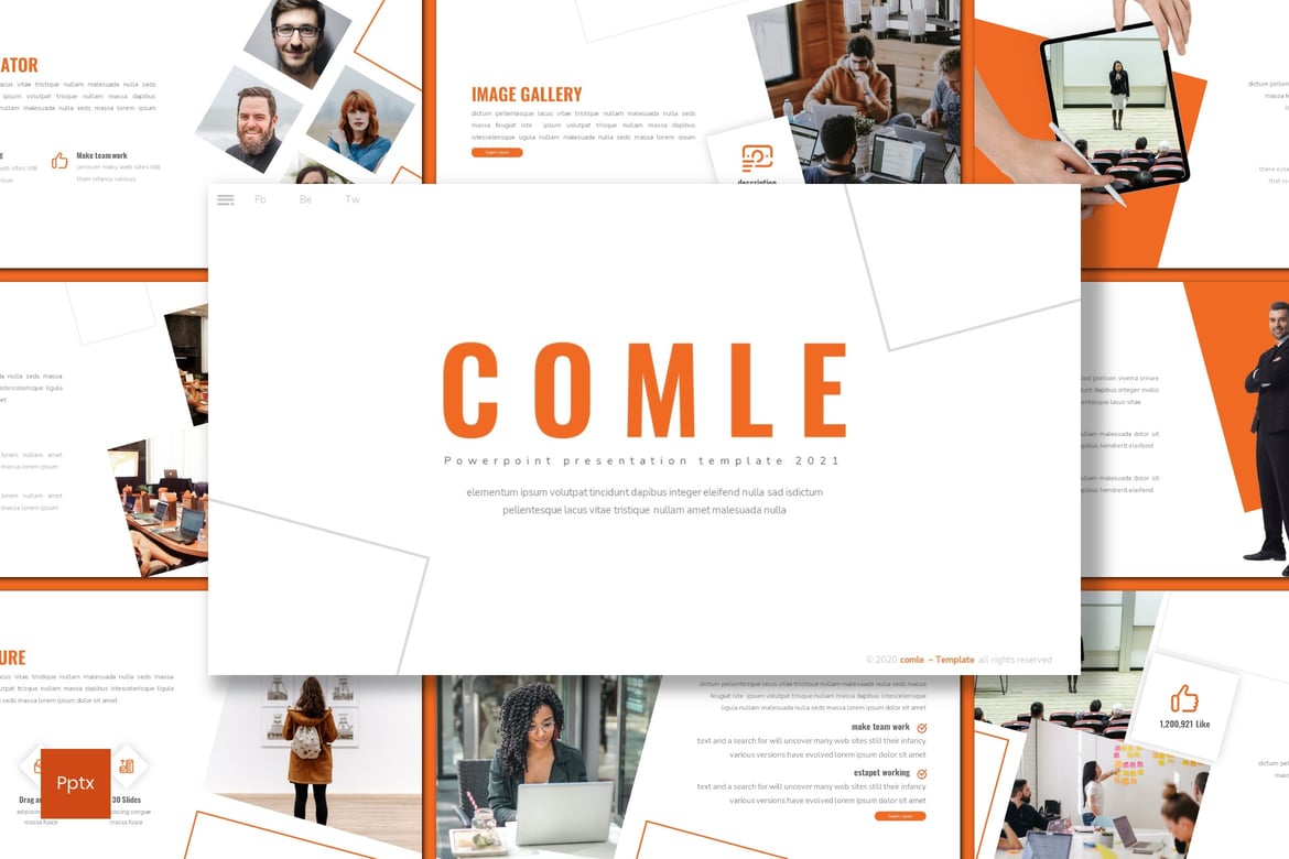 Template Presentasi PowerPoint Comle - Desain Minimalis dan Kreatif untuk Bisnis Anda