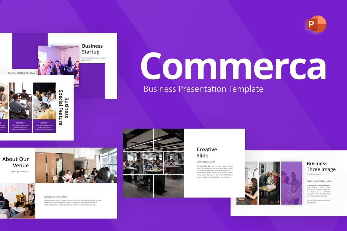 Template Presentasi Bisnis Commerca yang Menarik dan Profesional