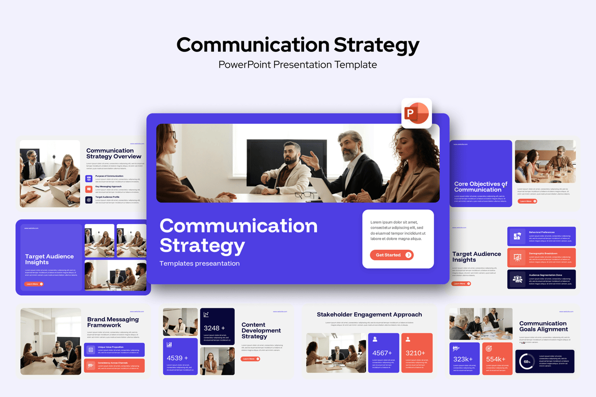 Template PowerPoint Strategi Komunikasi yang Efektif