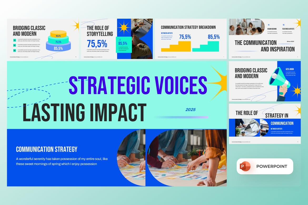 Template Presentasi Strategi Komunikasi yang Menarik dan Efektif
