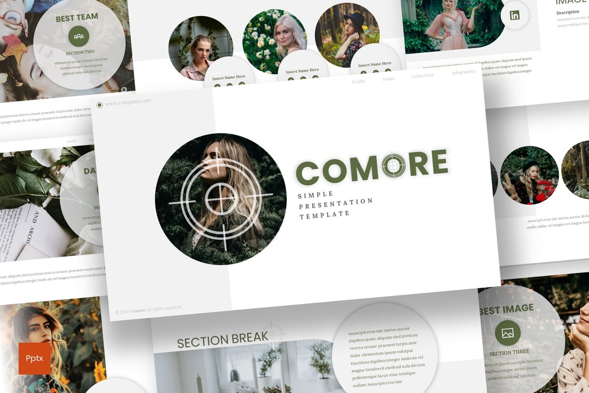 Template Powerpoint Comore - Presentasi Minimalis dan Kreatif