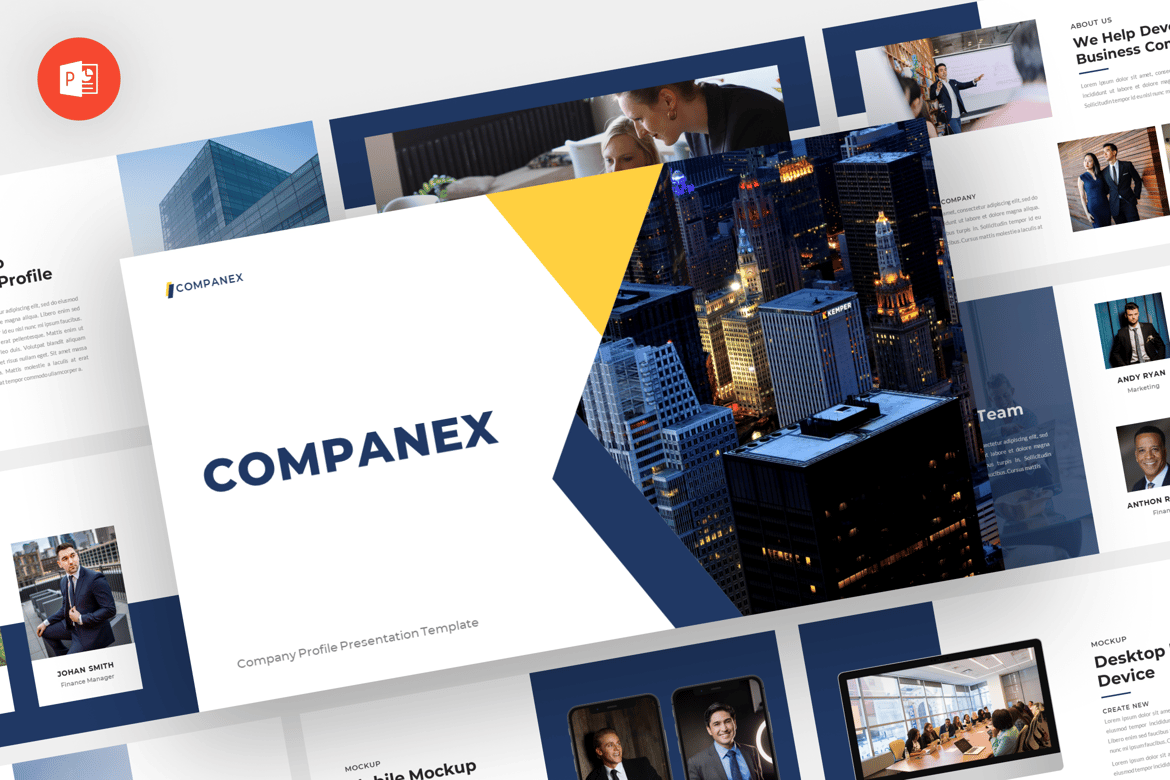 Companex - Template Powerpoint Profil Perusahaan yang Modern dan Profesional