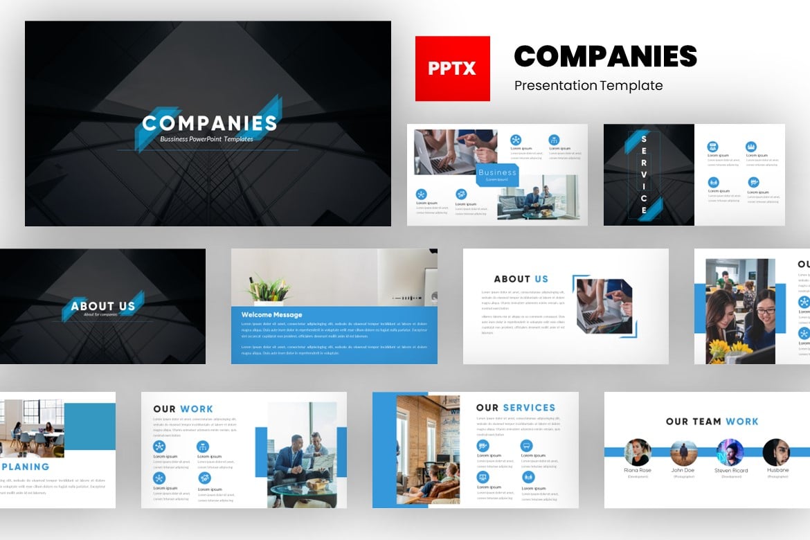 Template PowerPoint Perusahaan - Desain Modern dan Kreatif