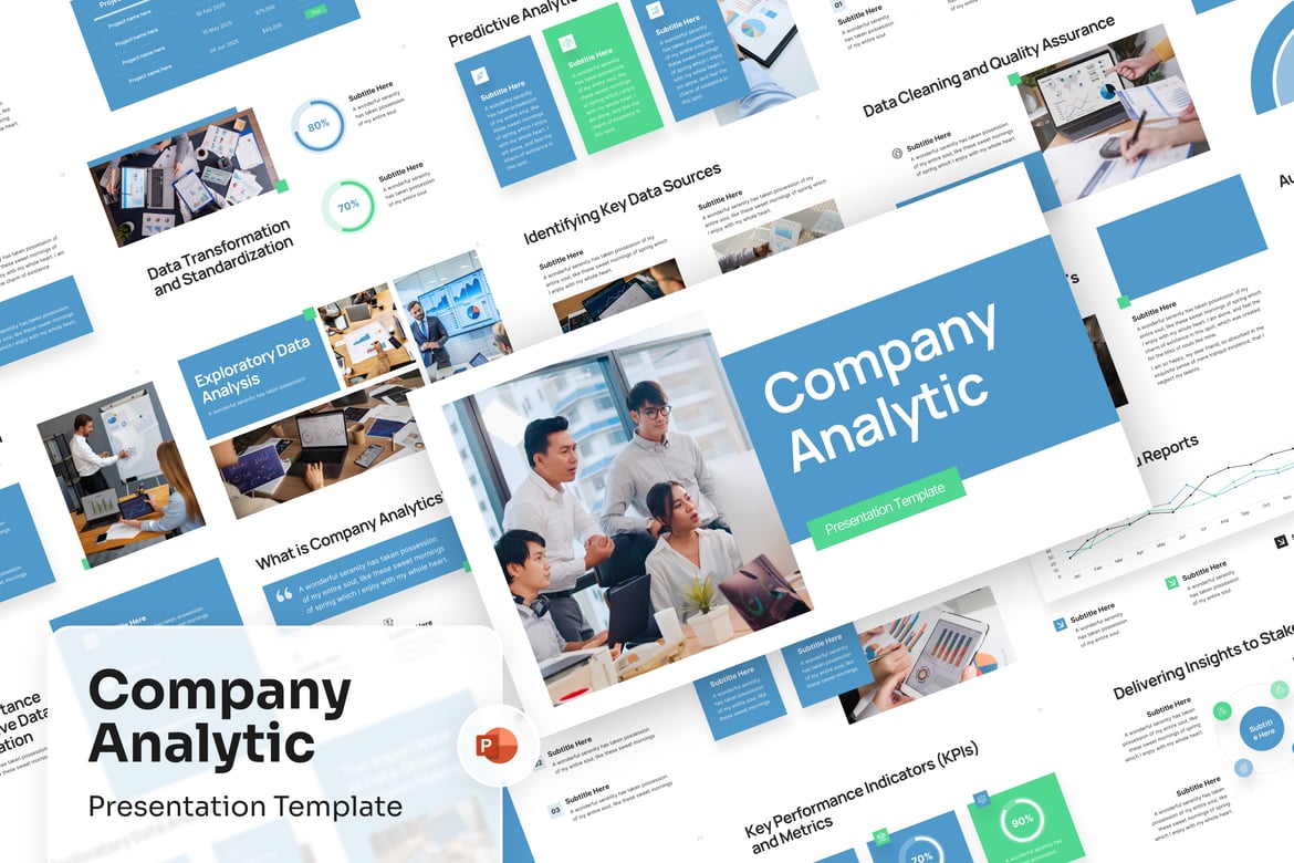Template Presentasi Analitik Perusahaan yang Menarik