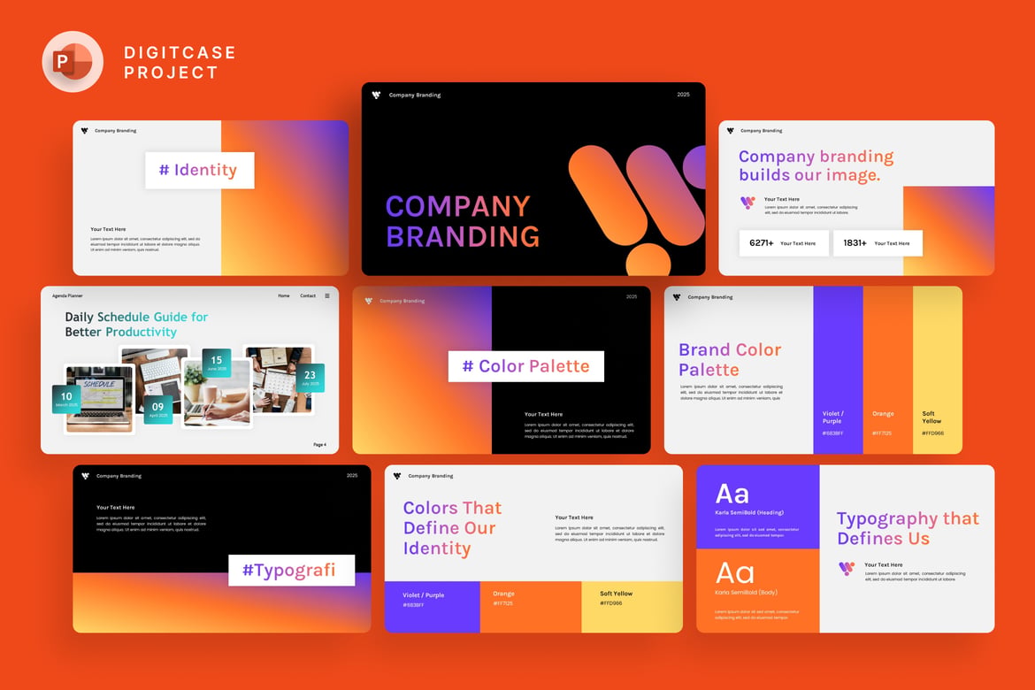 Template PowerPoint Branding Perusahaan yang Modern dan Menarik