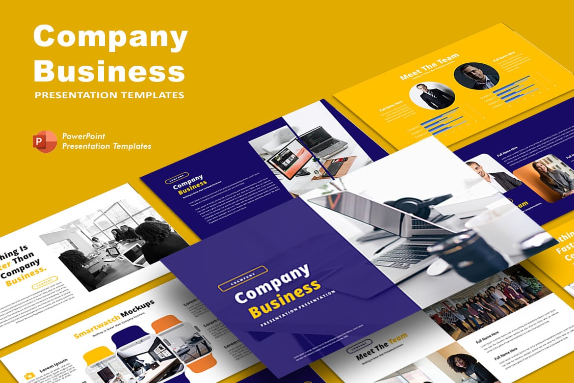 Template PowerPoint Bisnis Perusahaan yang Menarik dan Profesional