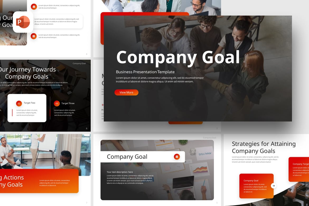 Template Presentasi PowerPoint untuk Tujuan Perusahaan yang Efektif