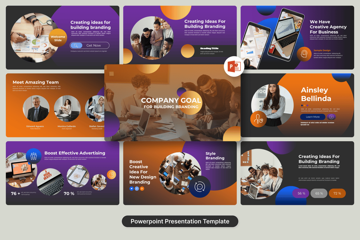 Template Presentasi Tujuan Perusahaan yang Profesional