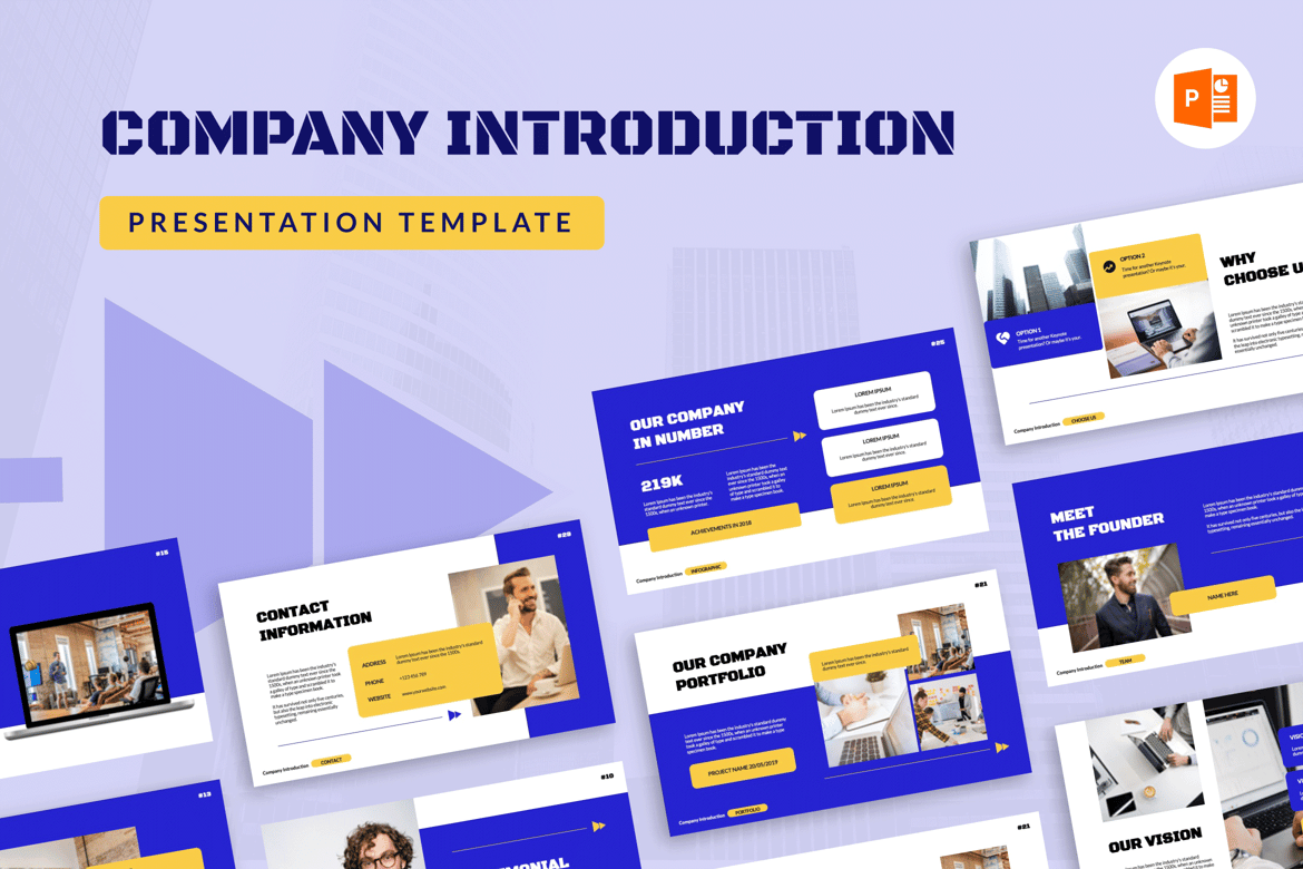 Template Powerpoint Perkenalan Perusahaan yang Modern dan Profesional