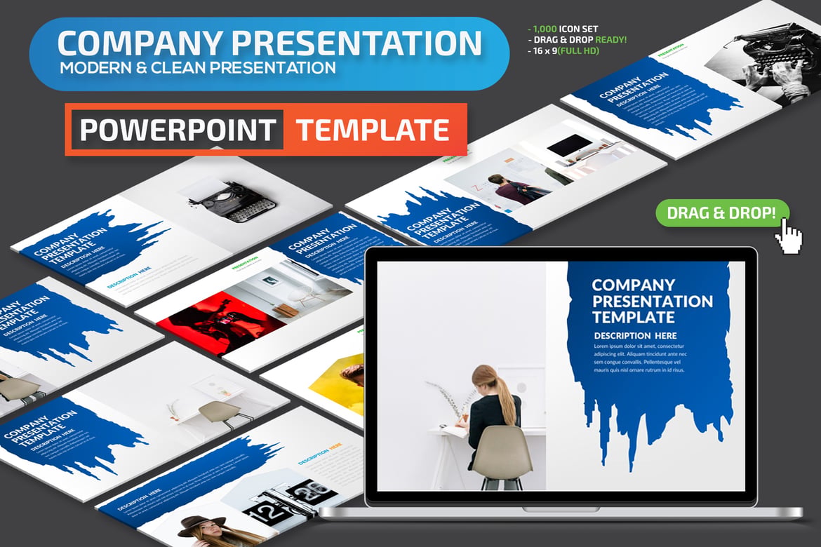 Template Presentasi PowerPoint Perusahaan yang Menarik dan Profesional