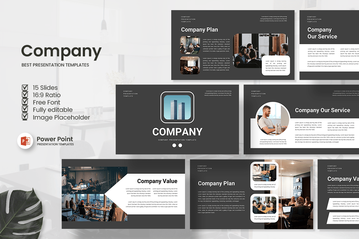 Template PowerPoint Perusahaan yang Menarik dan Profesional