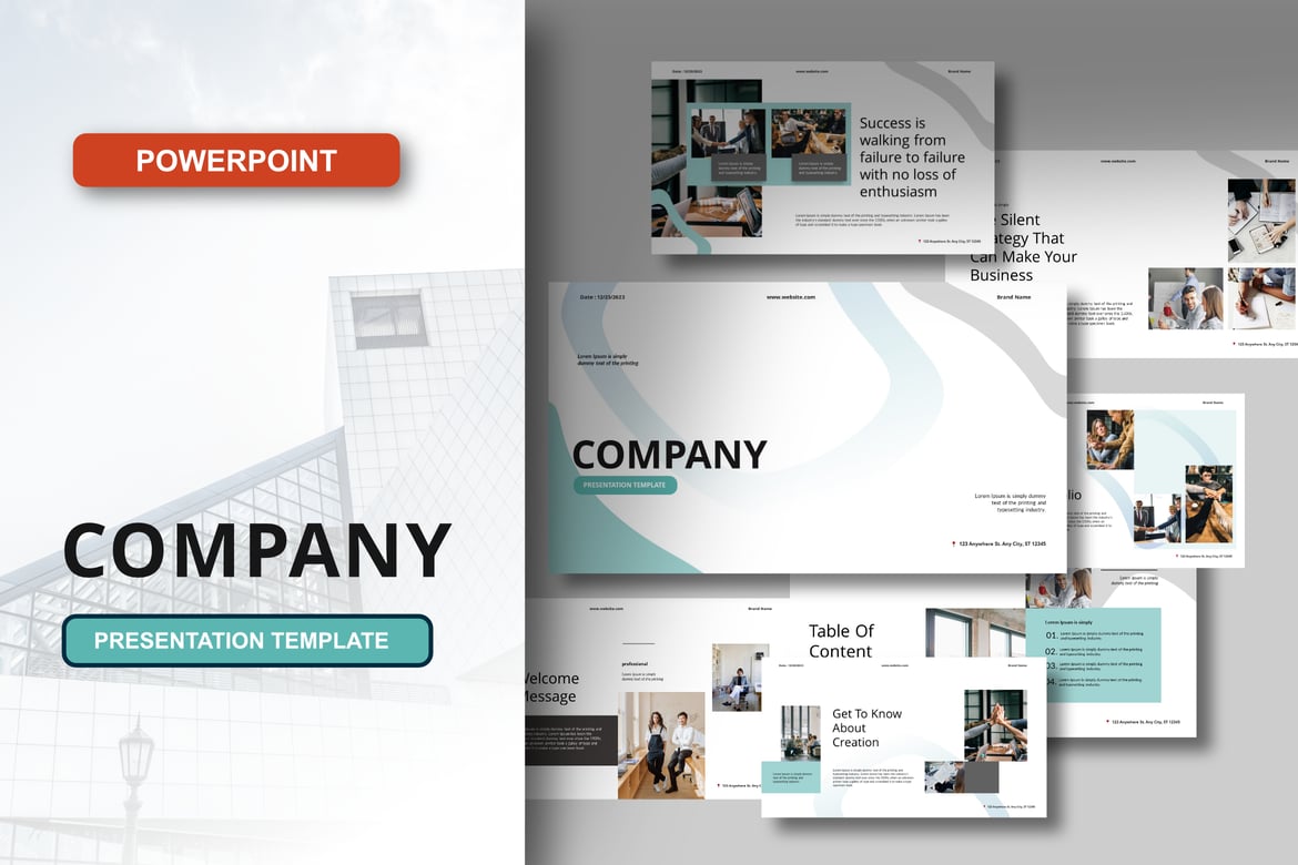 Template PowerPoint Perusahaan yang Elegan dan Multifungsi
