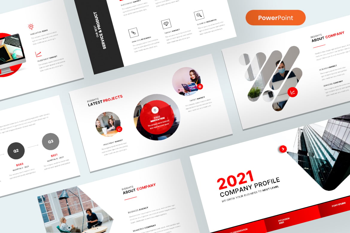 Template PowerPoint Profil Perusahaan - Solusi Presentasi Profesional