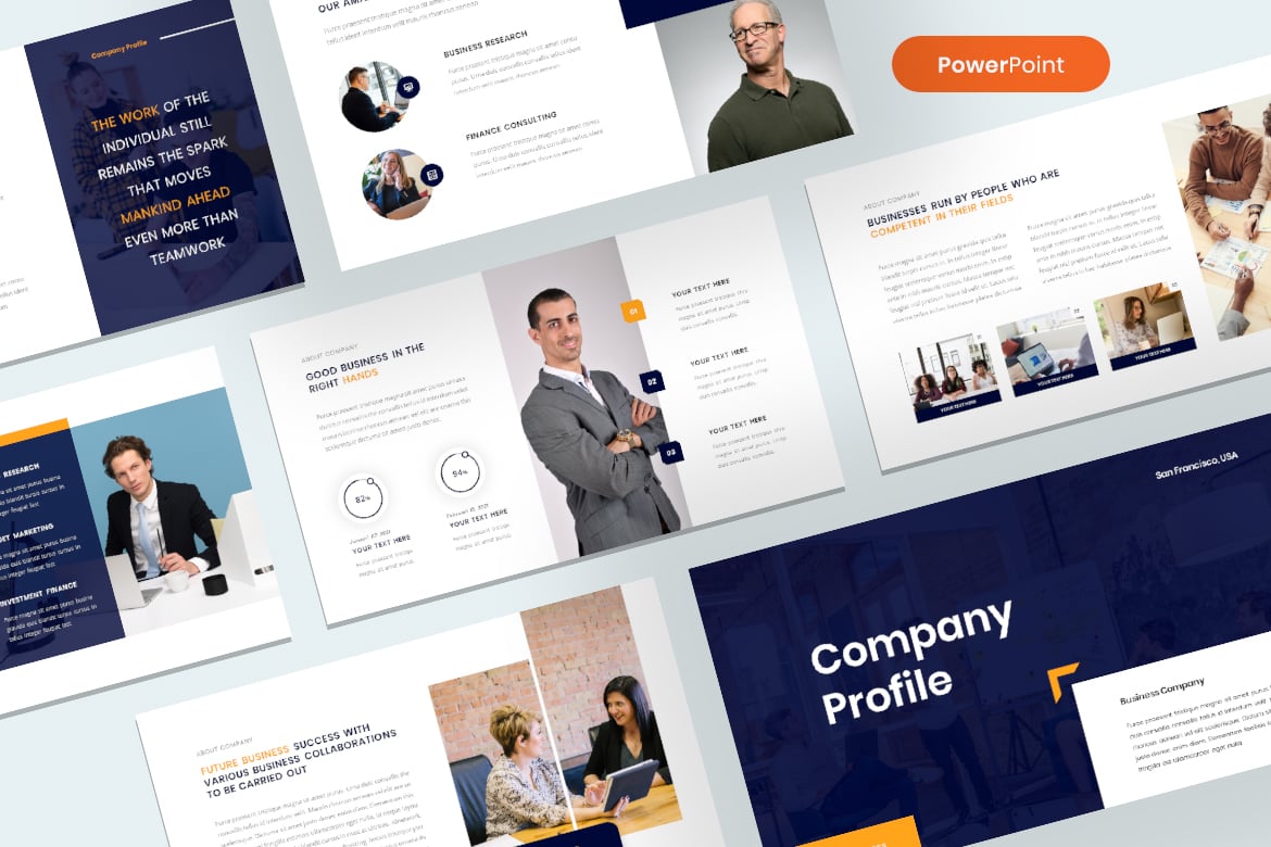 Template Presentasi Perusahaan – PowerPoint Korporat Modern