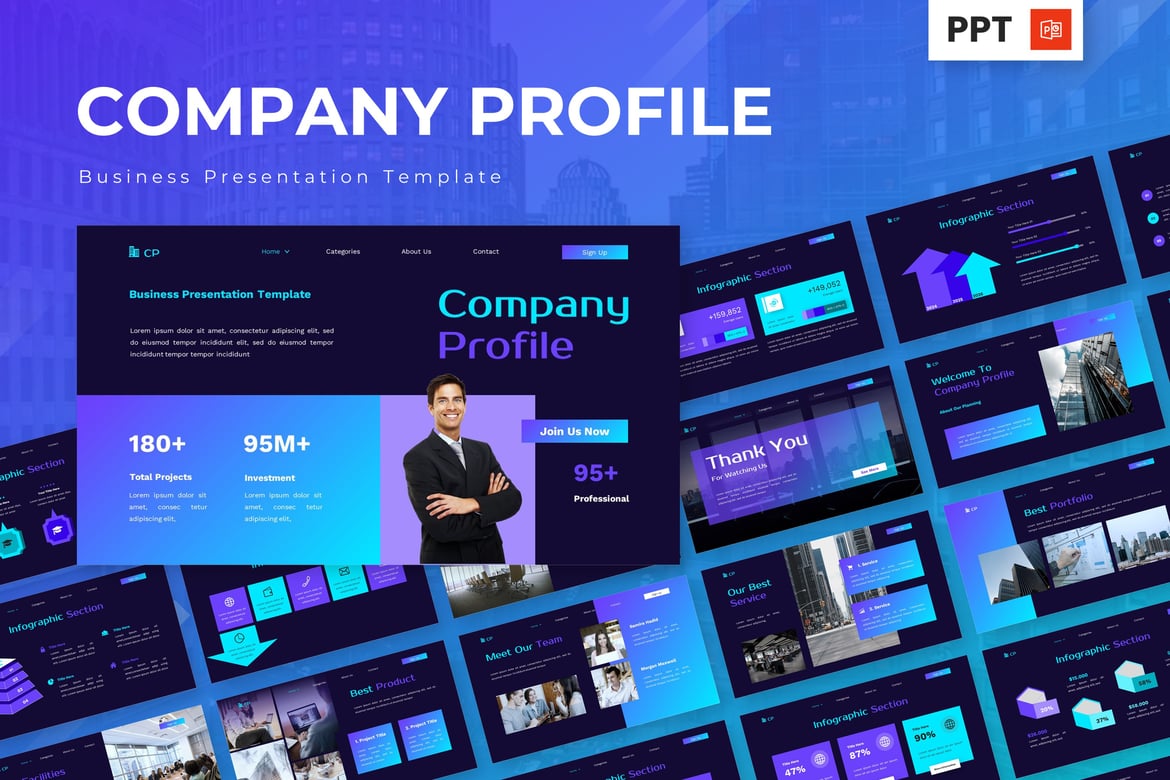 Template Presentasi Perusahaan - PowerPoint yang Menarik dan Profesional